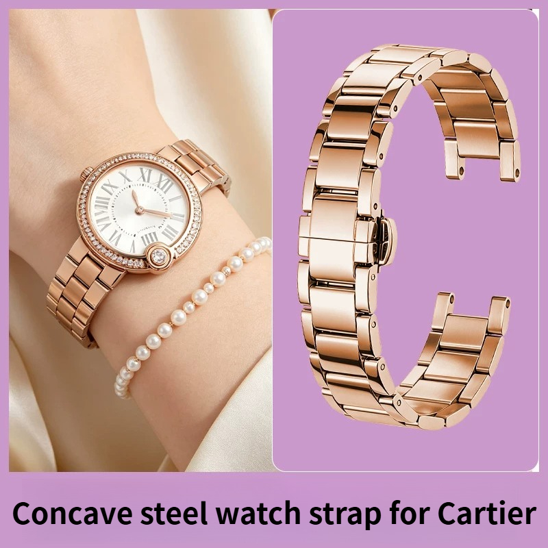 Women's Notched Stainless Stee - Cartier Watch Ballon Bleu recension och pris