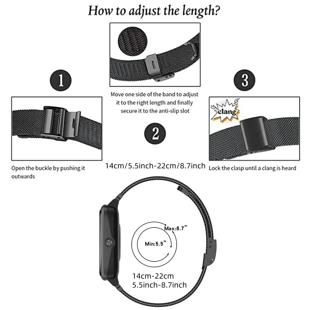 Metal Bands for Huawei Band 8/ - Mesh Strap Metal recension och pris