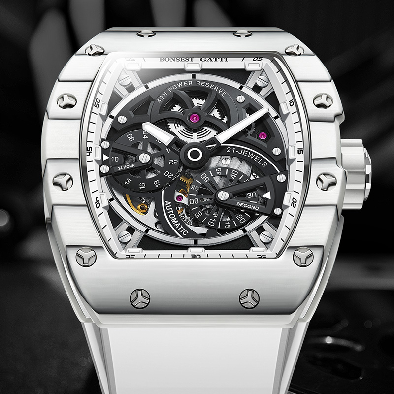 BONEST GATTI Men's Mechanical  - Rubber Strap Diver recension och pris