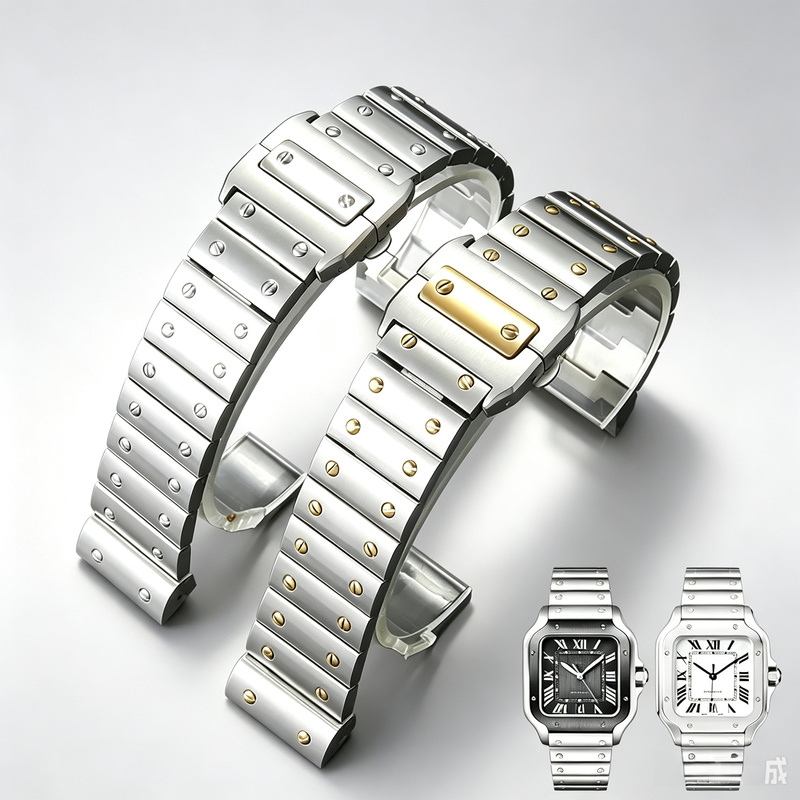 Stainless Steel Watch Strap Me - Cartier Watch Santos recension och pris