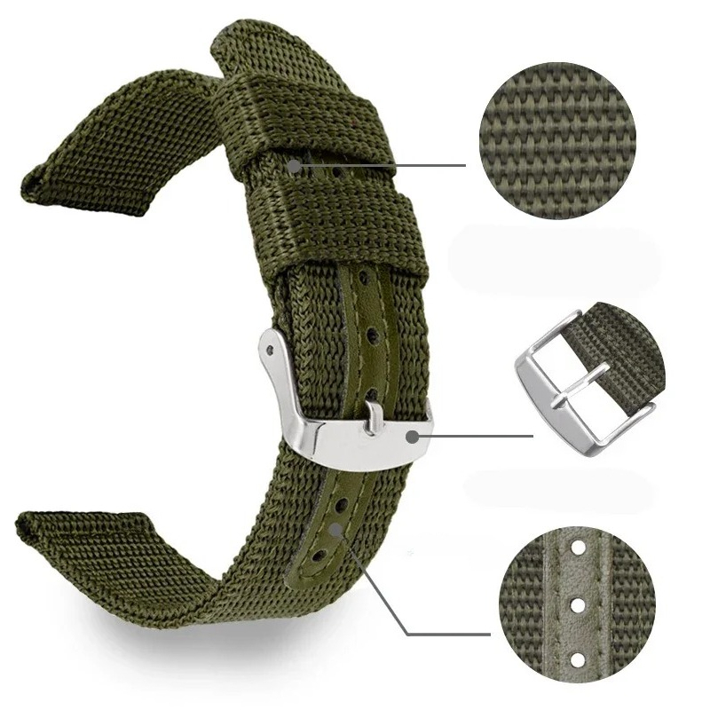 18mm 20mm 22mm 24mm Nylon Canv - Nato Strap Nylon recension och pris
