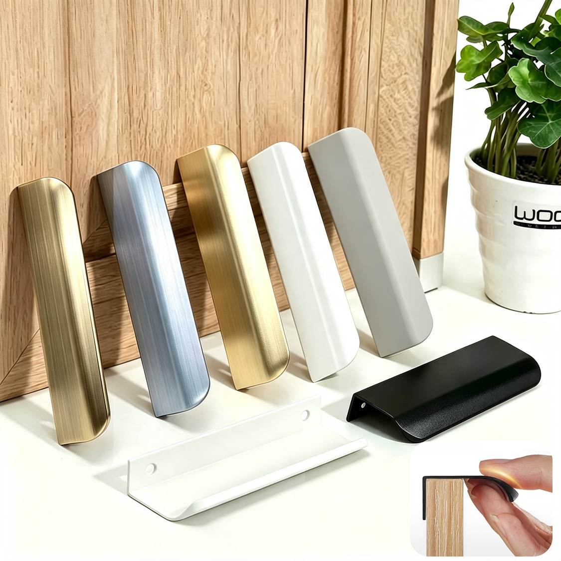 Hidden Aluminum Cabinet Pulls  - Curved Spring Bar recension och pris