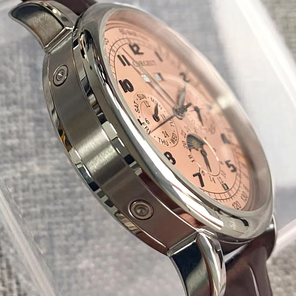 Men ST1655 Movement Moon Phase - Leather Watch Band Men recension och pris