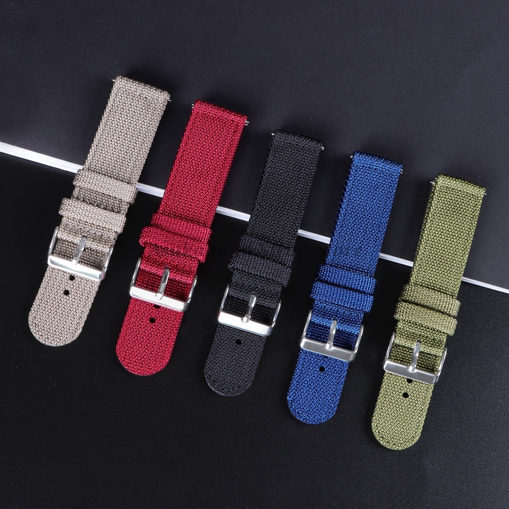 18 20 22 24mm Nylon Canvas Str - Nato Strap Nylon recension och pris