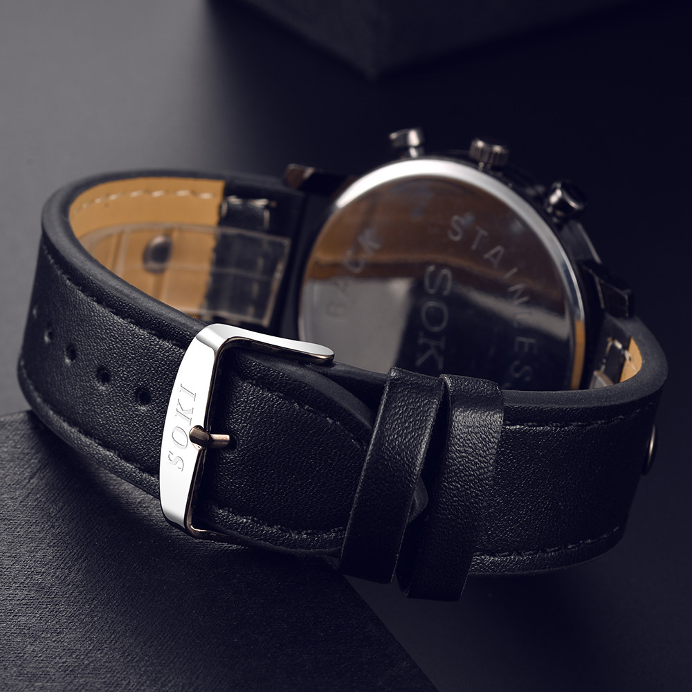 Sleek Men’s Watch Chic Brown L - Leather Watch Band Men recension och pris