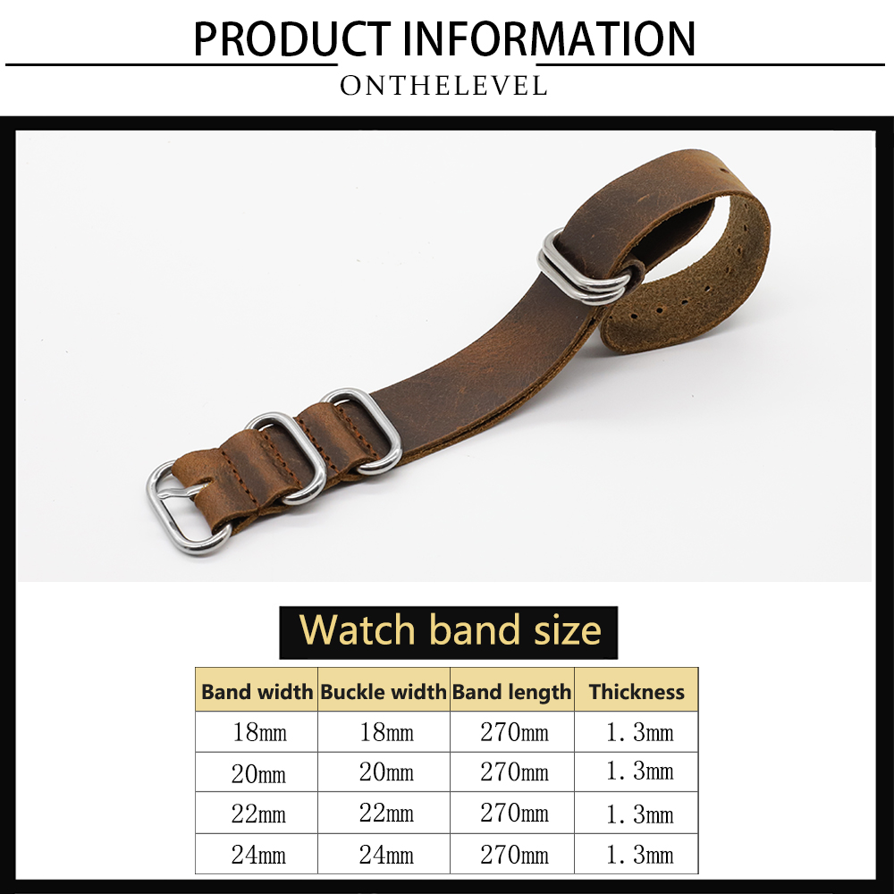 Genuine Leather Watch Band 18m - Nato Strap Nylon recension och pris