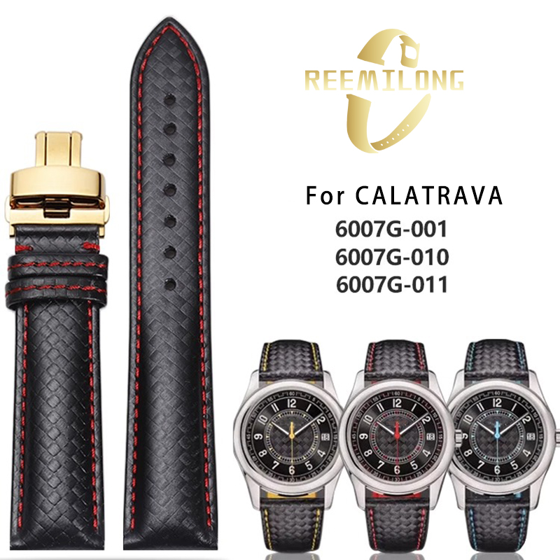 Carbon fiber lines cowhide wat - Patek Philippe Watch Calatrava recension och pris