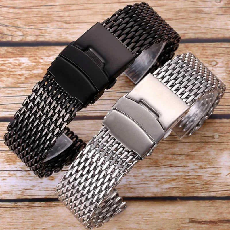 18/20/22/24mm Mesh Solid Stain - Mesh Strap Metal recension och pris
