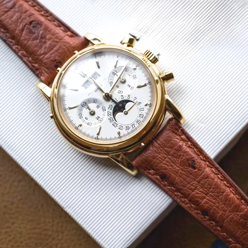 Leather watch band ostrich pat - Patek Philippe Watch Calatrava recension och pris
