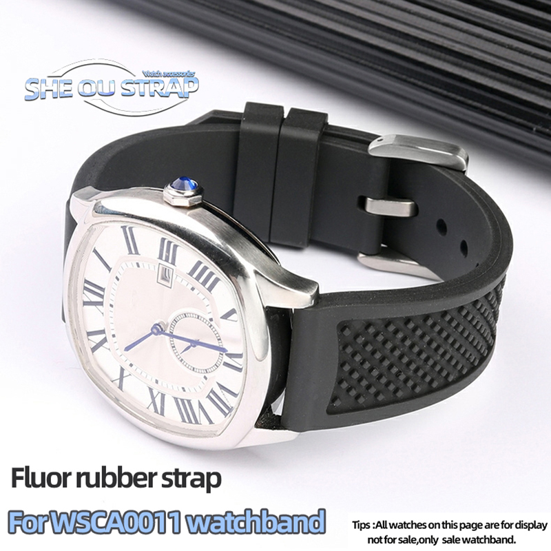Fluororubber Watch Strap 23mm  - Cartier Watch Tank recension och pris