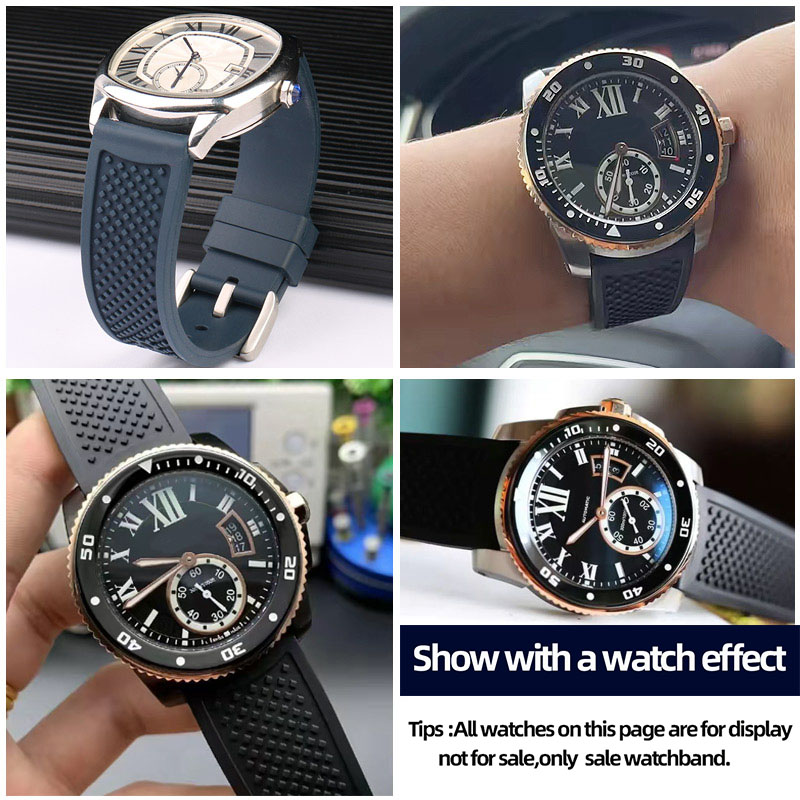 Fluororubber Watch Strap 23mm  - Cartier Watch Tank recension och pris