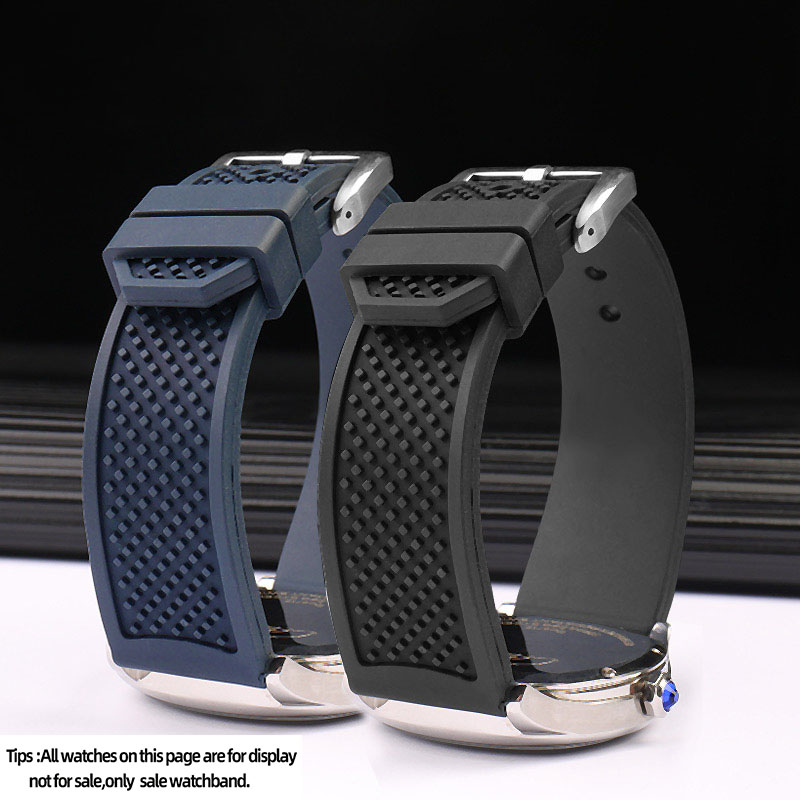Fluororubber Watch Strap 23mm  - Cartier Watch Tank recension och pris