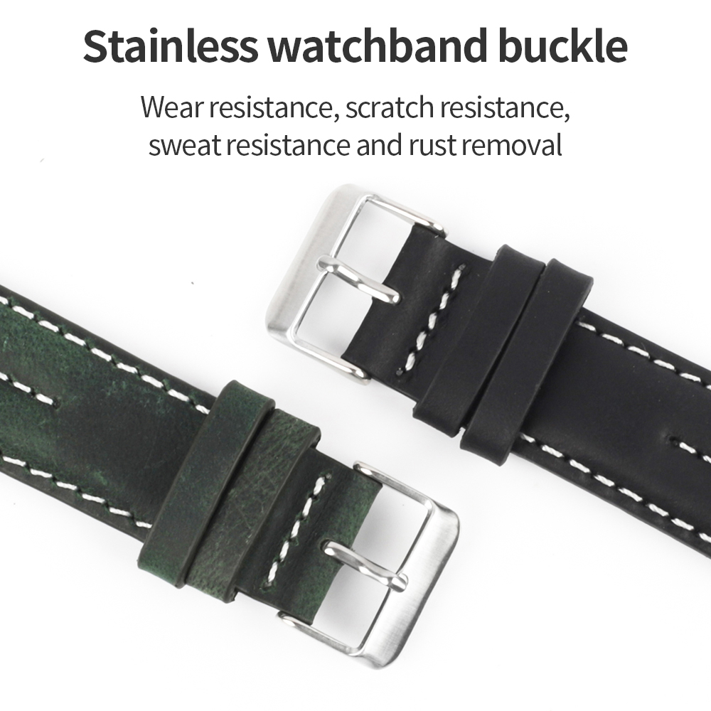 Crazy Horse Genuine Leather Wa - Leather Watch Band Men recension och pris