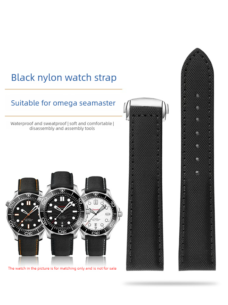 Black Nylon Watch Strap for Me - Omega Watch Speedmaster recension och pris