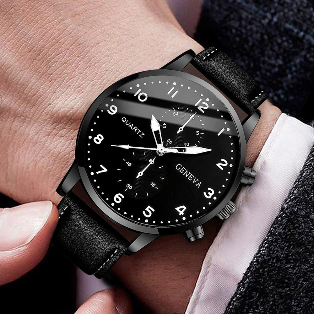 Fashion Men Business Watches C - Leather Watch Band Men recension och pris