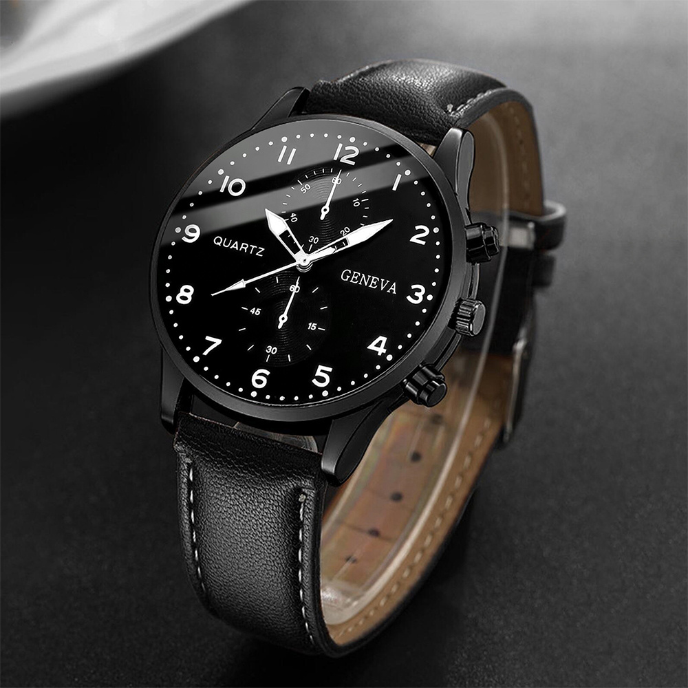 Fashion Men Business Watches C - Leather Watch Band Men recension och pris