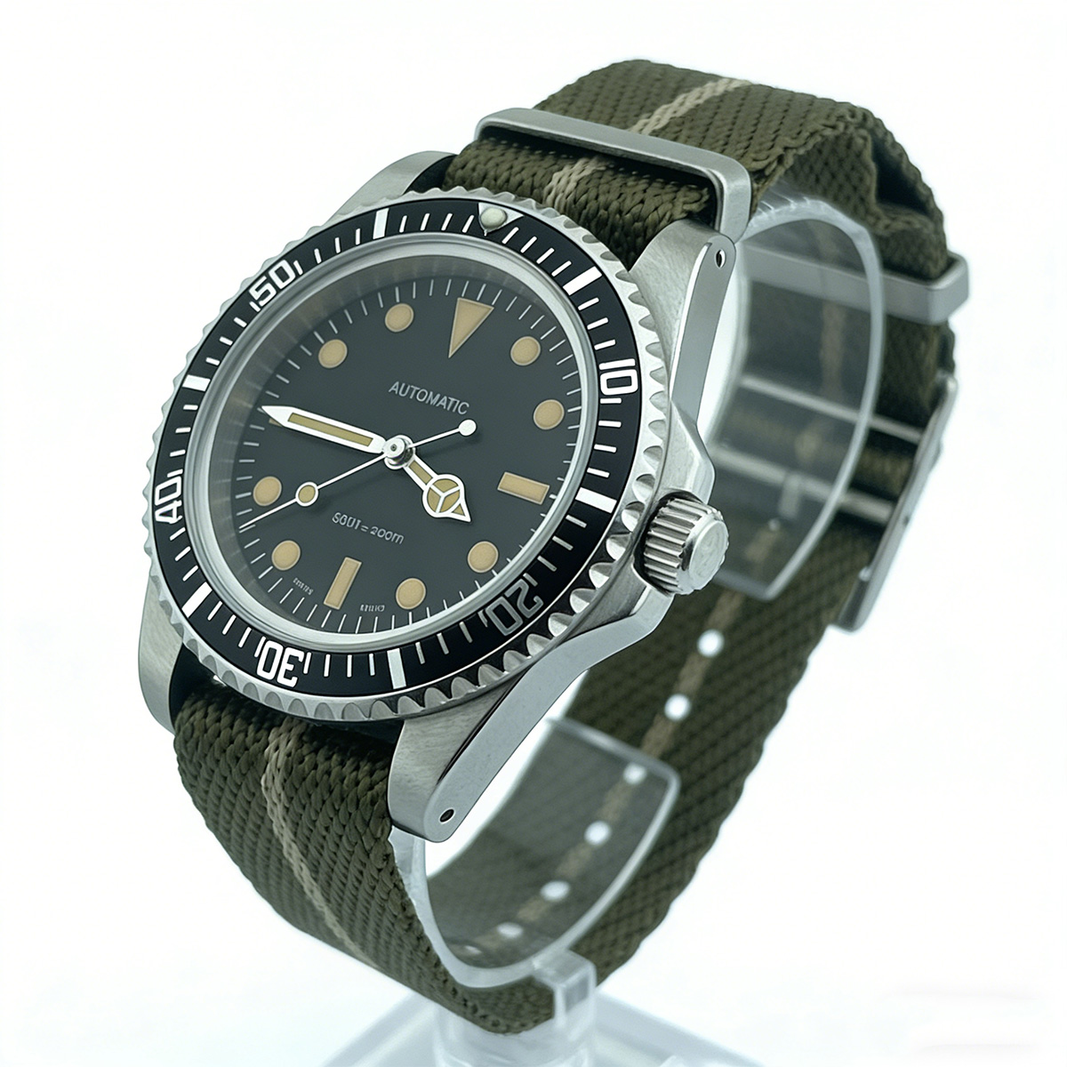 39.5mm Diver Retro Watch Sapph - Tropic Strap Vintage recension och pris
