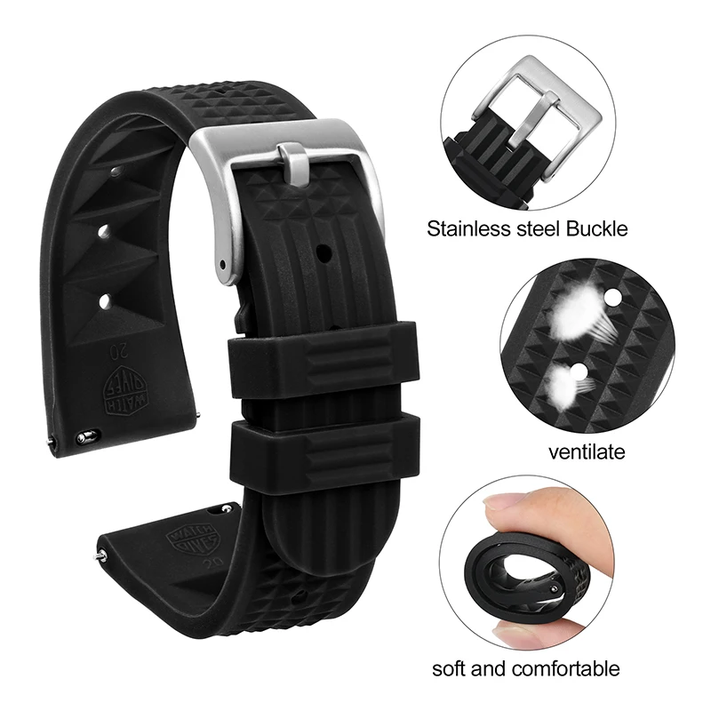 Militado 20mm Rubber Waffle Wa - Nato Strap Nylon recension och pris